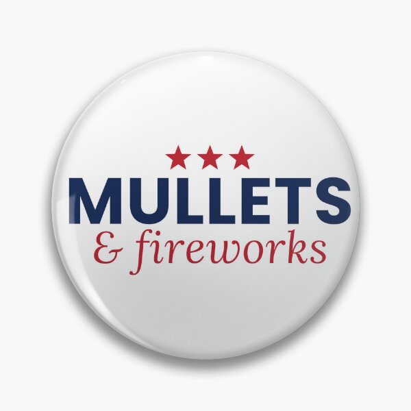 Item preview, Mullets And Fireworks Funny 4th Of July Tee designed and sold by 7Four1 Designs.