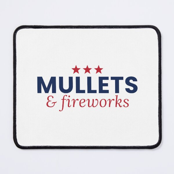 Item preview, Mullets And Fireworks Funny 4th Of July Tee designed and sold by 7Four1 Designs.