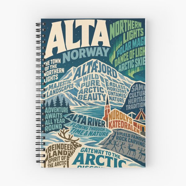 Item preview, Alta Norway Northern Lights Altafjord and Nordlyskatedralen Arctic Heritage designed and sold by Places On Earth.