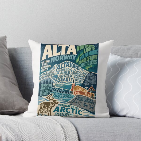 Item preview, Alta Norway Northern Lights Altafjord and Nordlyskatedralen Arctic Heritage designed and sold by Places On Earth.