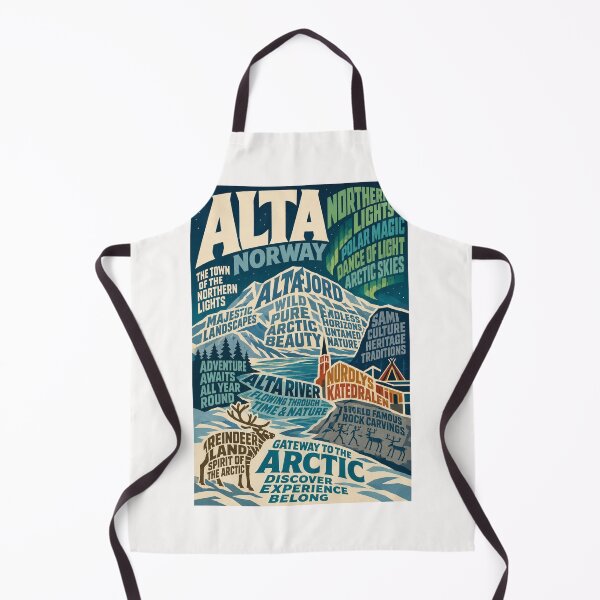 Item preview, Alta Norway Northern Lights Altafjord and Nordlyskatedralen Arctic Heritage designed and sold by Places On Earth.