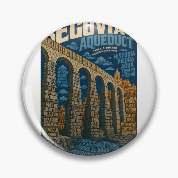 Item preview, Segovia Aqueduct Spain Roman Engineering and Castilian Heritage Landmark designed and sold by Places On Earth.