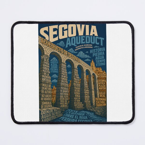 Item preview, Segovia Aqueduct Spain Roman Engineering and Castilian Heritage Landmark designed and sold by Places On Earth.