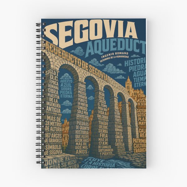 Item preview, Segovia Aqueduct Spain Roman Engineering and Castilian Heritage Landmark designed and sold by Places On Earth.
