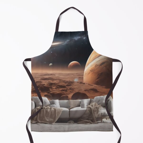 Item preview, Surreal Sci-Fi Living Room on Mars Cosmic Landscape Art designed and sold by UmSkelig834.
