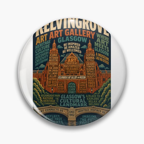 Item preview, Kelvingrove Art Gallery Glasgow Scottish Cultural Landmark and Museum Heritage designed and sold by Places On Earth.