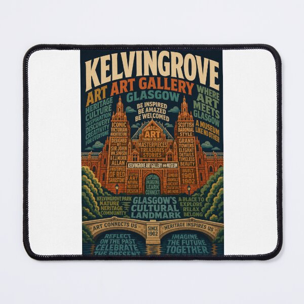 Item preview, Kelvingrove Art Gallery Glasgow Scottish Cultural Landmark and Museum Heritage designed and sold by Places On Earth.
