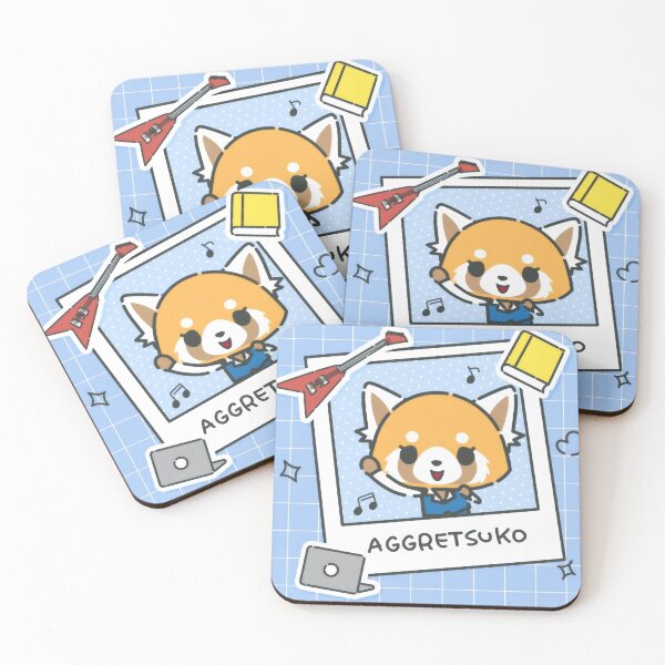 Item preview, Cute Metalhead Red Panda Office Life - Kawaii Rock Star Polaroid Sticker designed and sold by William Cano.