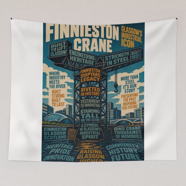 Item preview, Finnieston Crane Glasgow Clyde Waterfront Industrial Heritage Landmark designed and sold by Places On Earth.