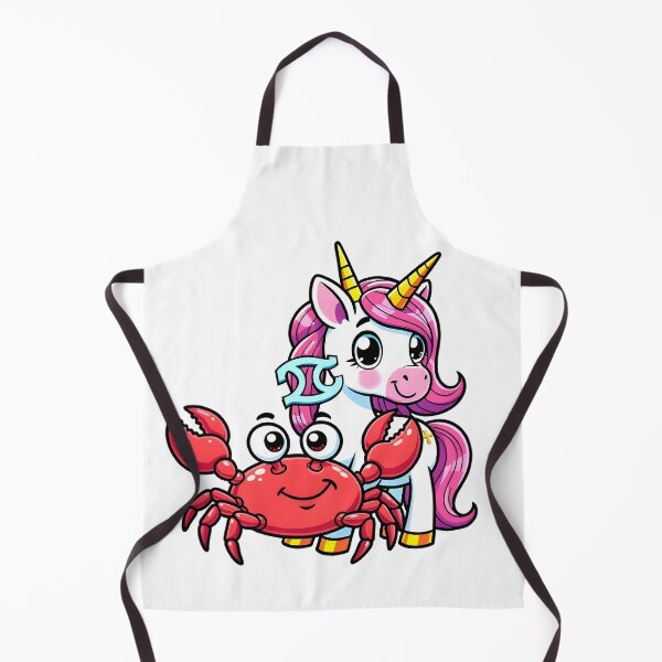 Item preview, Cute Cancer Zodiac Unicorn Crab Kawaii Magical Art designed and sold by Zodiac Celestial Art.