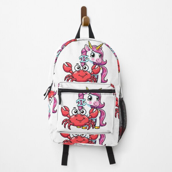Item preview, Cute Cancer Zodiac Unicorn Crab Kawaii Magical Art designed and sold by Zodiac Celestial Art.