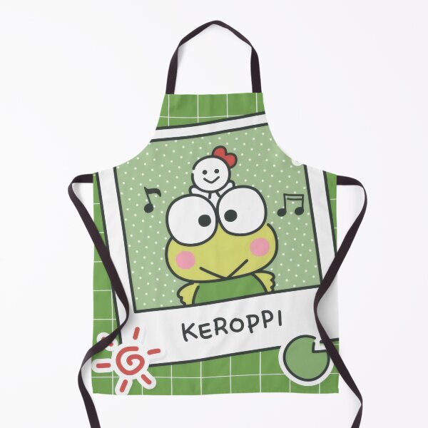Item preview, Cute Nostalgic Green Frog and Rain Buddy - Kawaii Retro Green Grid Polaroid Sticker designed and sold by Billy Morfo™.