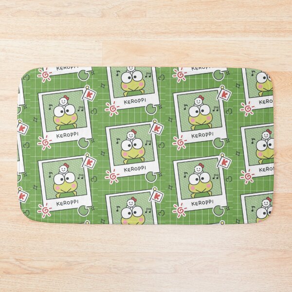 Item preview, Cute Nostalgic Green Frog and Rain Buddy - Kawaii Retro Green Grid Polaroid Sticker designed and sold by William Cano.