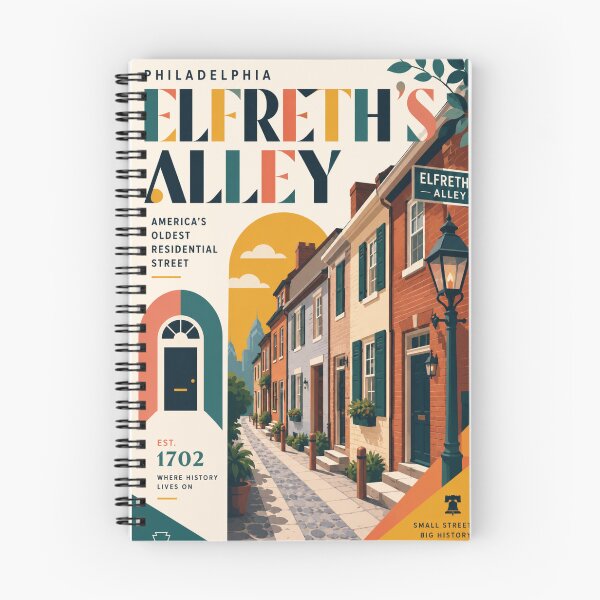 Item preview, Elfreths Alley Philadelphia Historic Old City Colonial Streetscape designed and sold by Places On Earth.