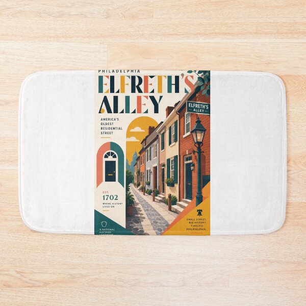 Item preview, Elfreths Alley Philadelphia Historic Old City Colonial Streetscape designed and sold by Places On Earth.