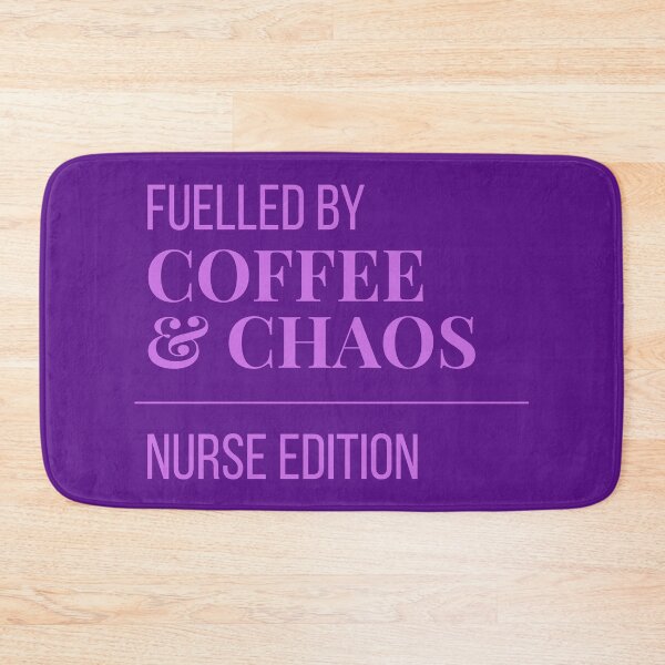 Item preview, Fuelled by Coffee and Chaos Nurse Edition - Funny Nurse Gift Sticker Lilac designed and sold by leoshe.