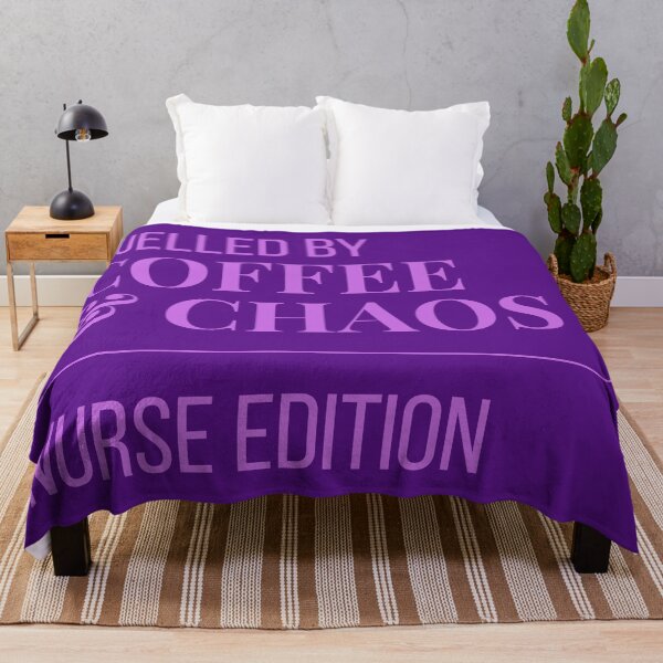 Item preview, Fuelled by Coffee and Chaos Nurse Edition - Funny Nurse Gift Sticker Lilac designed and sold by leoshe.