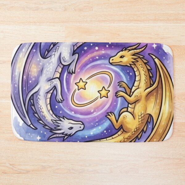 Item preview, Celestial Yin Yang Dragons | Cosmic Fantasy Dragon Galaxy Art | Cute Dragon Lovers Space Illustration designed and sold by Cosmic Doodle Co..