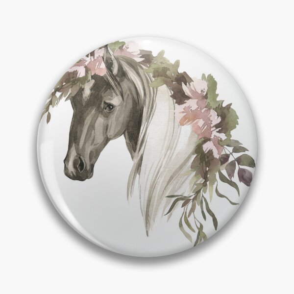 Item preview, Framed Picture of Grey Horse designed and sold by TeeGeeTees.