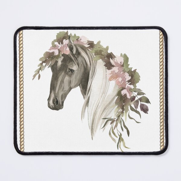 Item preview, Framed Picture of Grey Horse designed and sold by TeeGeeTees.