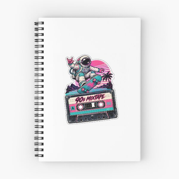 Item preview, 90s Mixtape Skateboarding Astronaut Retro Art designed and sold by Monesh-Studio.