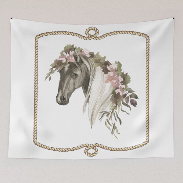 Item preview, Framed Picture of Grey Horse designed and sold by TeeGeeTees.