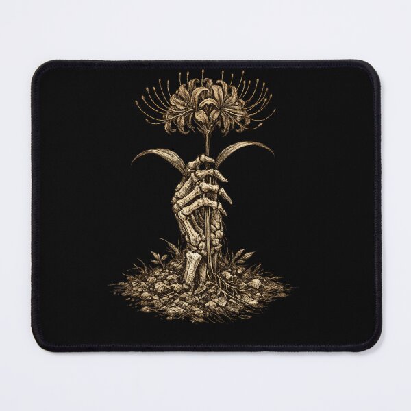Item preview, Skeleton Hand Spider Lily Dark Gothic Flower Illustration Design designed and sold by irfanshikh.
