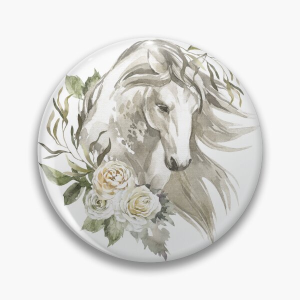 Item preview, Framed Picture of White Horse designed and sold by TeeGeeTees.