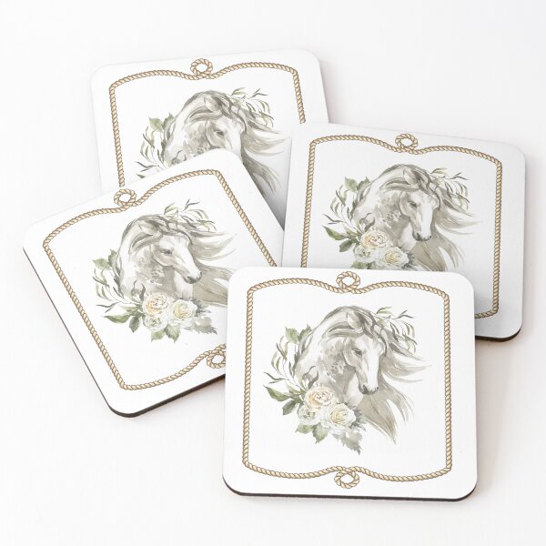 Item preview, Framed Picture of White Horse designed and sold by TeeGeeTees.