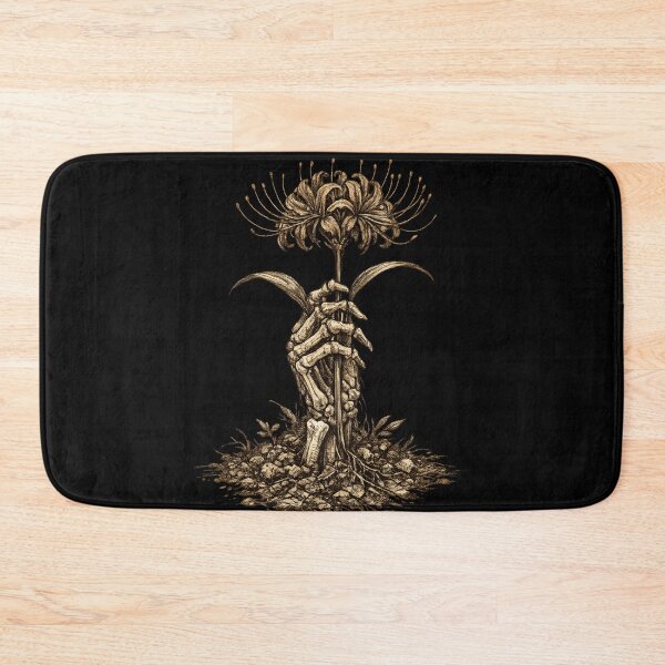 Item preview, Skeleton Hand Spider Lily Dark Gothic Flower Illustration Design designed and sold by irfanshikh.