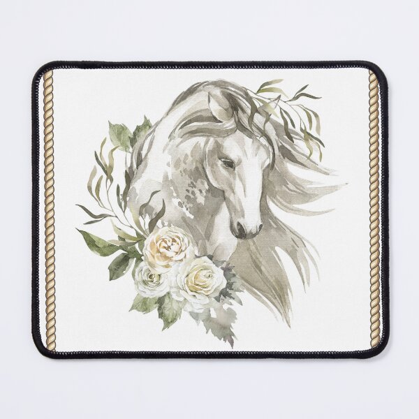 Item preview, Framed Picture of White Horse designed and sold by TeeGeeTees.