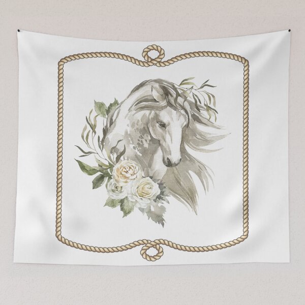 Item preview, Framed Picture of White Horse designed and sold by TeeGeeTees.