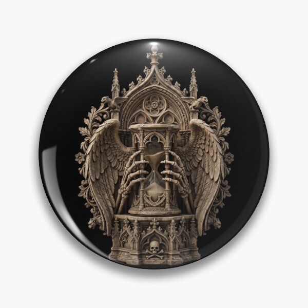 Item preview, Hourglass Shrine with Skull — Gothic Sculpture designed and sold by David Mateo ArtWorks.