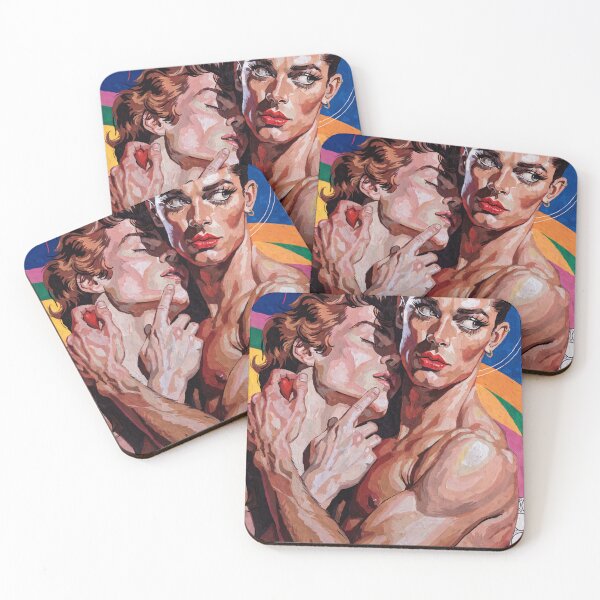 Item preview, Eternal Embrace – Retro Psychedelic Queer Art Poster designed and sold by gayishdesign.