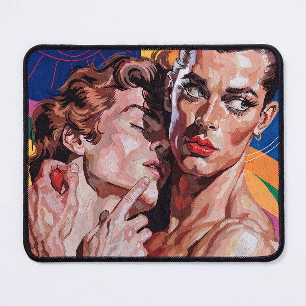 Item preview, Eternal Embrace – Retro Psychedelic Queer Art Poster designed and sold by gayishdesign.