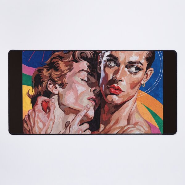 Item preview, Eternal Embrace – Retro Psychedelic Queer Art Poster designed and sold by gayishdesign.