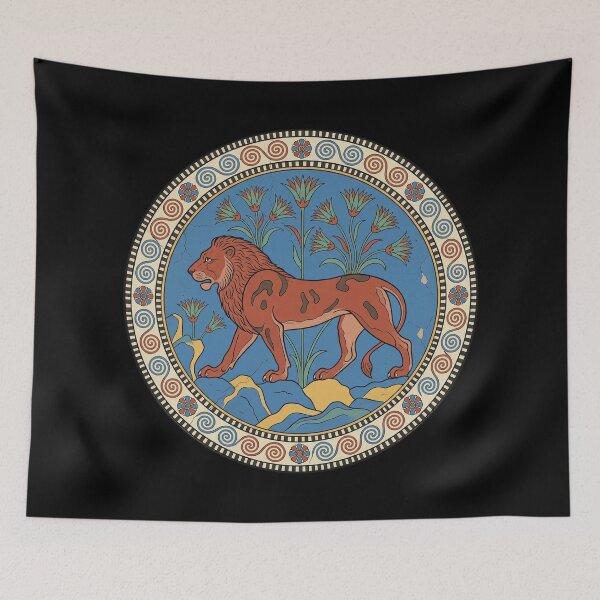 Item preview, Aegean Apex: The Minoan Lion Motif designed and sold by FreiherrPK.