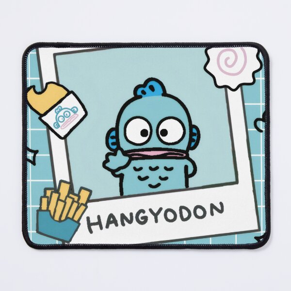 Item preview, Cute Nostalgic Blue Fish and Fries - Kawaii Retro Aqua Grid Polaroid Sticker designed and sold by William Cano.