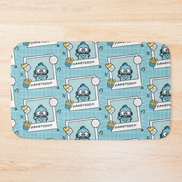 Item preview, Cute Nostalgic Blue Fish and Fries - Kawaii Retro Aqua Grid Polaroid Sticker designed and sold by William Cano.