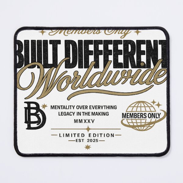 Item preview, Built Different Worldwide | Premium Streetwear Typography Graphic designed and sold by EK-Studio.
