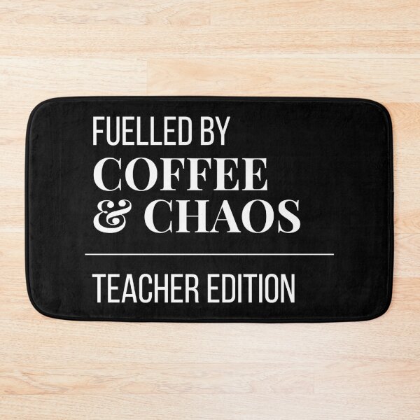 Item preview, Fuelled by Coffee and Chaos Teacher Edition — Funny Teacher Gift Sticker designed and sold by leoshe.