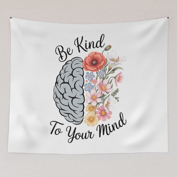Item preview, Be Kind to Your Mind Brain and Flowers Summer Top designed and sold by SapfireStuArt.