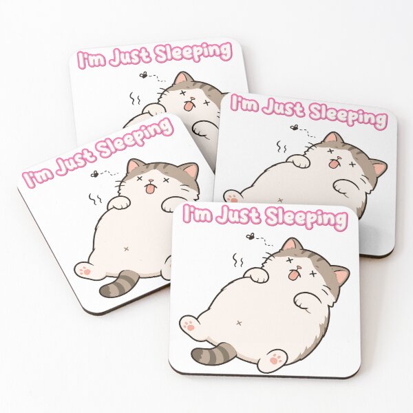 Item preview, Lazy Sleeping Funny Cute Cat designed and sold by Muri Neko.