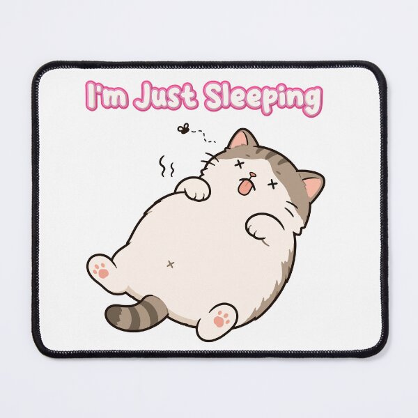 Item preview, Lazy Sleeping Funny Cute Cat designed and sold by Muri Neko.