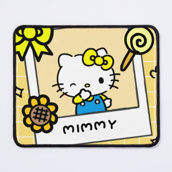Item preview, Cute Nostalgic White Twin Kitten - Kawaii Retro Yellow Grid Polaroid Sticker designed and sold by William Cano.