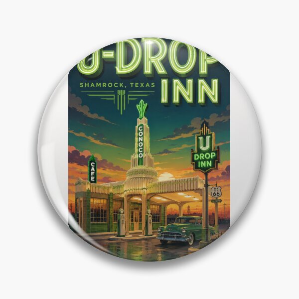 Item preview, U-Drop Inn Conoco Tower Route 66 Shamrock Texas Landmark designed and sold by Places On Earth.