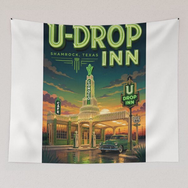 Item preview, U-Drop Inn Conoco Tower Route 66 Shamrock Texas Landmark designed and sold by Places On Earth.