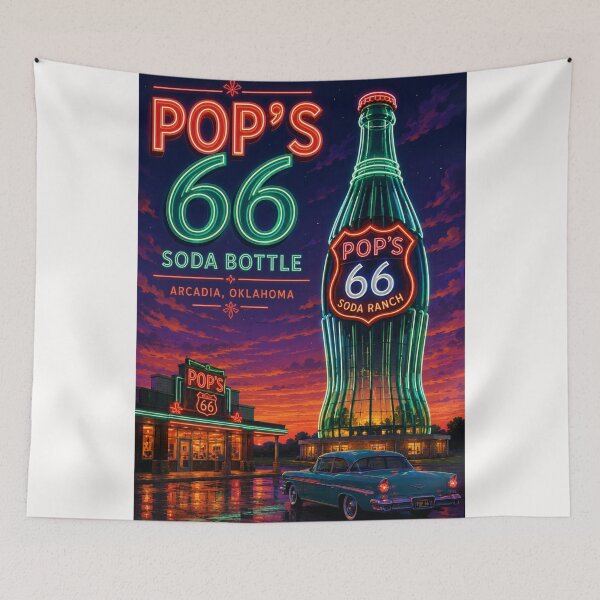 Item preview, Pop's 66 Soda Ranch Arcadia Oklahoma Route 66 Landmark designed and sold by Places On Earth.