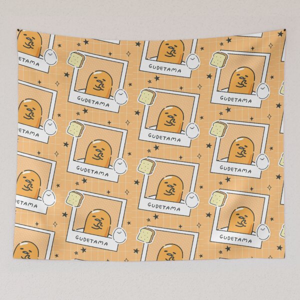 Item preview, Cute Lazy Egg Breakfast Club - Kawaii Retro Orange Grid Polaroid Sticker designed and sold by William Cano.