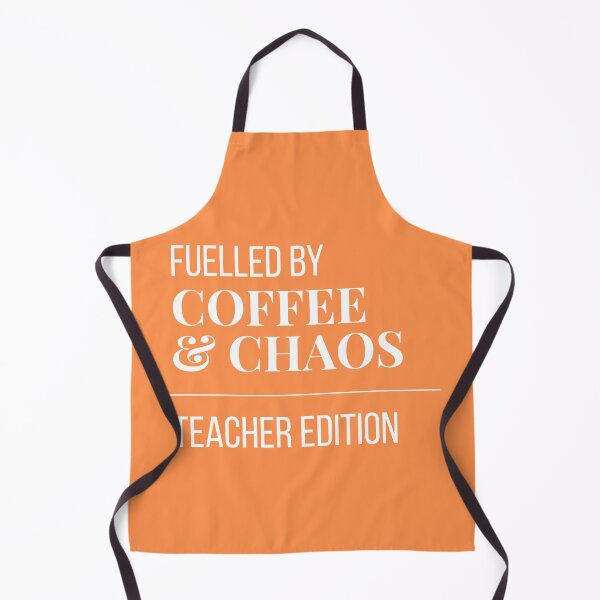 Item preview, Fuelled by Coffee and Chaos Teacher Edition — Funny Teacher Gift Sticker - Yellow designed and sold by leoshe.